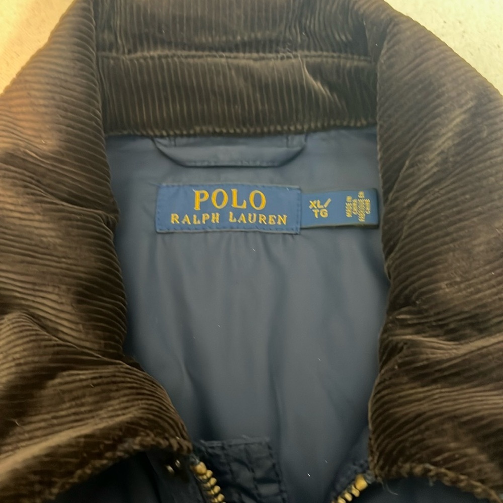 Polo Ralph Lauren Quilted Barn Jacket Navy XL – Corduroy Collar & Trim - Picture 12 of 12